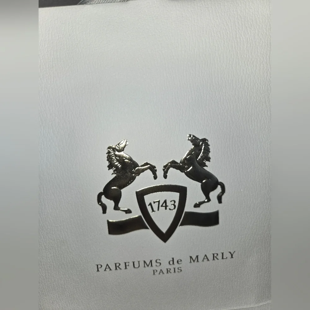 Parfums de Marly White and Gold Gift Bag.